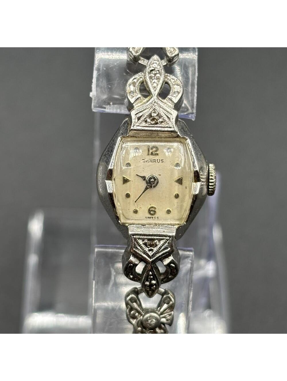 VTG Benrus Silver-Tone Swiss Cocktail Watch 10k-RGP Bezel & Stainless Steel
